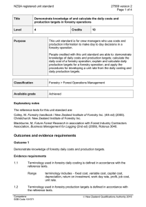 NZQA registered unit standard 27569 version 2  Page 1 of 4