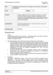 NZQA registered unit standard 712 version 7  Page 1 of 4