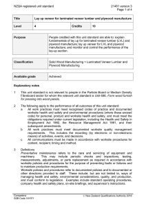 NZQA registered unit standard 21481 version 3  Page 1 of 4