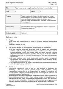 NZQA registered unit standard 24604 version 2  Page 1 of 5