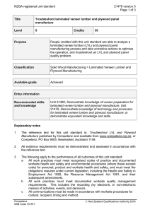 NZQA registered unit standard 21478 version 3  Page 1 of 3