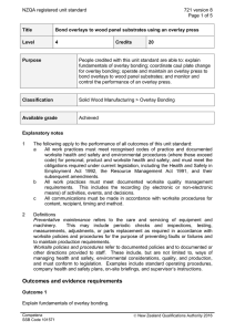 NZQA registered unit standard 721 version 8  Page 1 of 5