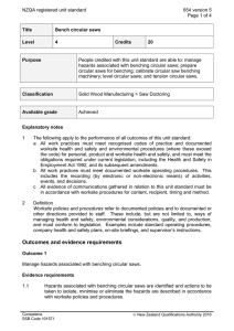 NZQA registered unit standard 654 version 5  Page 1 of 4
