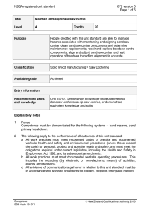 NZQA registered unit standard 672 version 5  Page 1 of 5