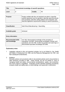 NZQA registered unit standard 15764 version 3  Page 1 of 5