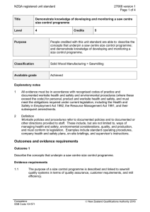 NZQA registered unit standard 27068 version 1  Page 1 of 4