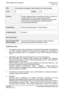 NZQA registered unit standard 27070 version 2  Page 1 of 4