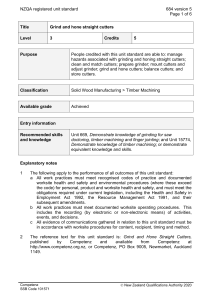 NZQA registered unit standard 684 version 5  Page 1 of 6