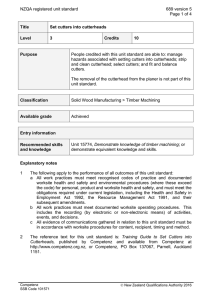 NZQA registered unit standard 689 version 5  Page 1 of 4