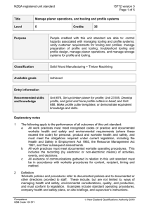 NZQA registered unit standard 15772 version 3  Page 1 of 5