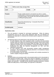 NZQA registered unit standard 720 version 7  Page 1 of 4