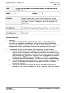 NZQA registered unit standard 15823 version 3  Page 1 of 4