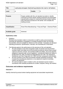 NZQA registered unit standard 21496 version 2  Page 1 of 4
