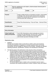 NZQA registered unit standard 21494 version 2  Page 1 of 4
