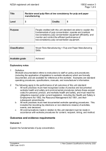 NZQA registered unit standard 15832 version 3  Page 1 of 4