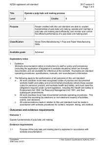 NZQA registered unit standard 3517 version 5  Page 1 of 4