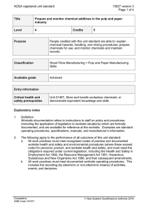 NZQA registered unit standard 15827 version 3  Page 1 of 4