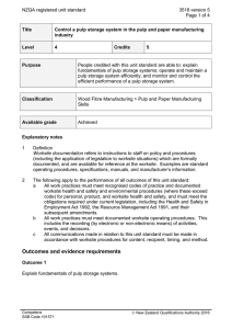 NZQA registered unit standard 3518 version 5  Page 1 of 4