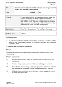 NZQA registered unit standard 28812 version 1  Page 1 of 4