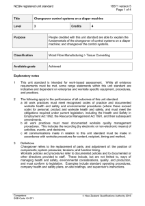 NZQA registered unit standard 16571 version 5  Page 1 of 4