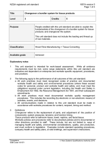 NZQA registered unit standard 16574 version 5  Page 1 of 4