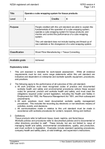 NZQA registered unit standard 16763 version 4  Page 1 of 4