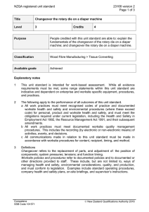 NZQA registered unit standard 23168 version 2  Page 1 of 3