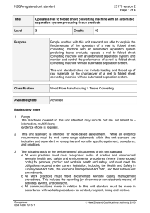 NZQA registered unit standard 23170 version 2  Page 1 of 4