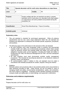 NZQA registered unit standard 16584 version 5  Page 1 of 4