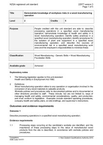 NZQA registered unit standard 22977 version 3  Page 1 of 5