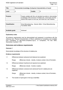 NZQA registered unit standard 736 version 6  Page 1 of 3