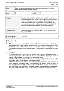 NZQA registered unit standard 22972 version 3  Page 1 of 4
