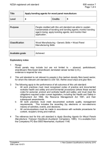 NZQA registered unit standard 695 version 7  Page 1 of 4