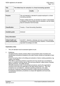 NZQA registered unit standard 1230 version 7  Page 1 of 3