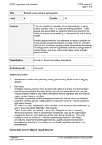 NZQA registered unit standard 27636 version 2  Page 1 of 6