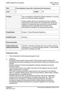 NZQA registered unit standard 6973 version 7  Page 1 of 5