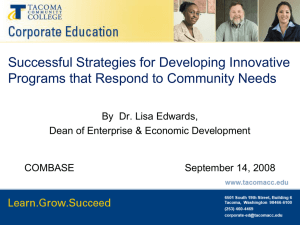 Successful Strategies for Developing Innovative Programs that Respond to Community Needs