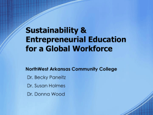 Sustainability and Entrepreneurial Education for a Global Workforce
