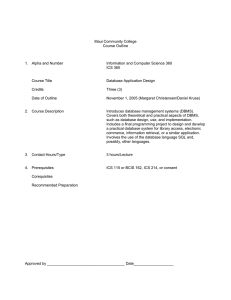 Maui Community College Course Outline 1.  Alpha and Number