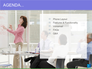 AGENDA... Agenda  Phone Layout