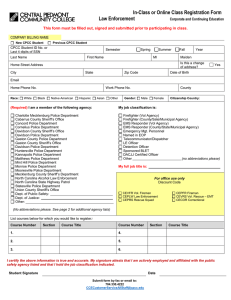 In-Class or Online Class Registration Form Law Enforcement  COMPANY BILLING NAME