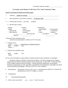 2004.02 - ICS 111 Introduction to Computer Science I (modification)