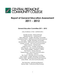 2011-2012 Report on Assessment of General Education