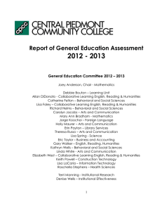 2012-2013 Report on Assessment of General Education