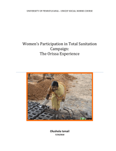 Ishmail.Olushola - Women Particicpation in Total sanitation Drive