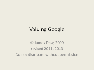 Valuing Google