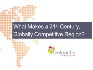 What Makes a 21st Century, Globally Competitive Region