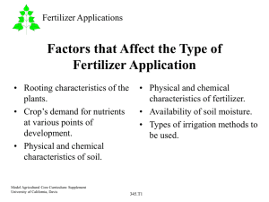 Factors that Affect the Type of Fertilizer Application