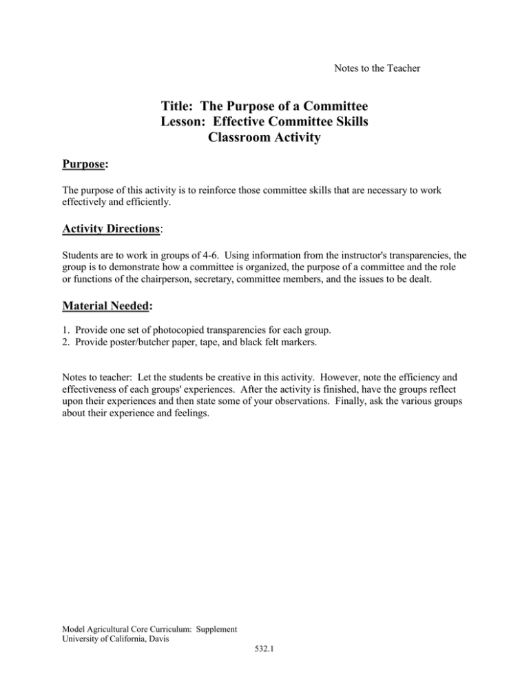 title-the-purpose-of-a-committee-classroom-activity