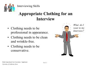 Appropriate Clothing for an Interview